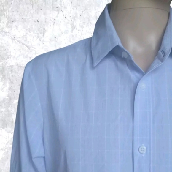 Mizzen Main Shirt Mens XL Blue Striped Leeward Trim Fit Dress Preppy Business - Picture 3 of 13